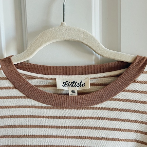 Striped Balloon-Sleeve Shirt - Picture 3 of 4